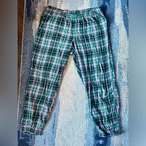 Victoria’s Secret Pajama Bottoms plaid pink and green size large